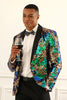 Load image into Gallery viewer, Sparkly Dark Green Sequins Men&#39;s Prom Blazer