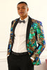 Load image into Gallery viewer, Sparkly Dark Green Sequins Men&#39;s Prom Blazer