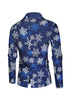 Load image into Gallery viewer, Blue Snowflake Printed 3 Piece Men&#39;s Christmas Party Suits