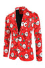 Load image into Gallery viewer, Red Snowman Printed 3 Piece Christmas Party Men&#39;s Suits