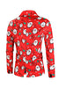 Load image into Gallery viewer, Red Snowman Printed 3 Piece Christmas Party Men&#39;s Suits