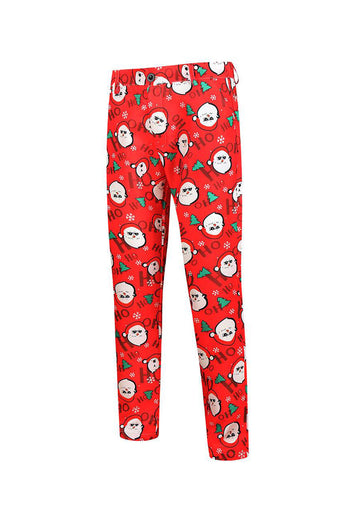 Red Snowman Printed 3 Piece Christmas Party Men's Suits