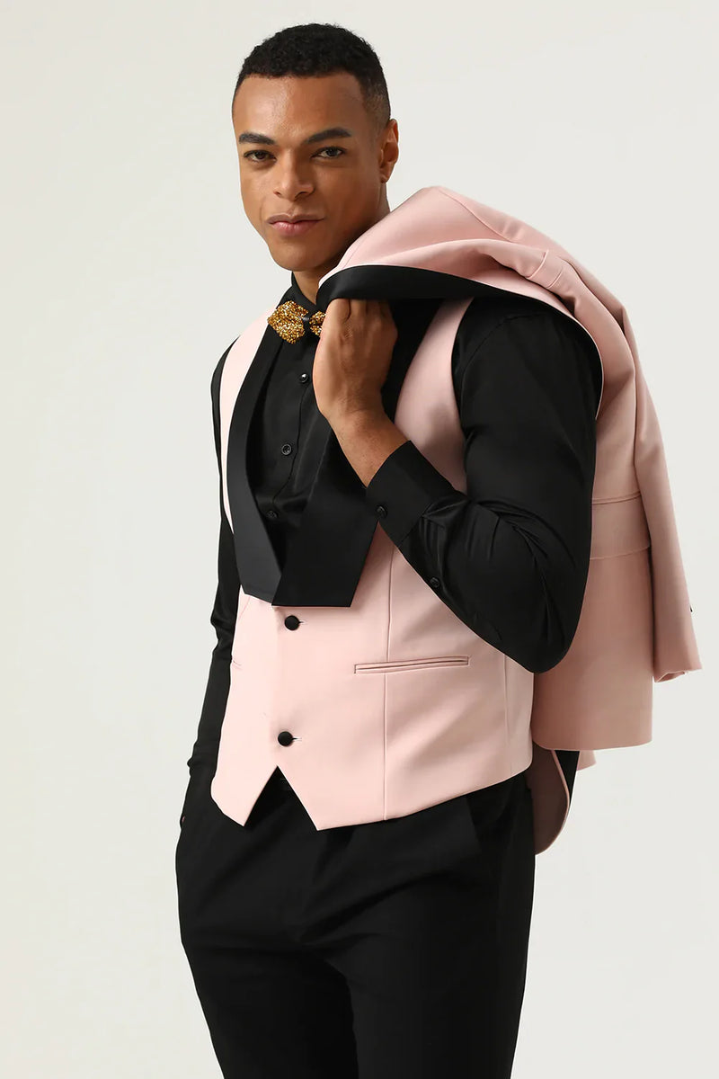 Load image into Gallery viewer, Pink Shawl Lapel 3 Piece Men&#39;s Prom Suits