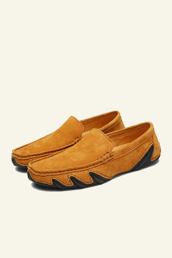 Nubuck Leather Men's Peas Shoes