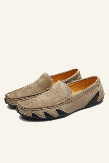 Nubuck Leather Men's Peas Shoes