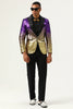 Load image into Gallery viewer, Sparkly Purple and Golden Sequins Men&#39;s Prom Blazer