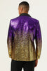 Load image into Gallery viewer, Sparkly Purple and Golden Sequins Men&#39;s Prom Blazer