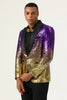 Load image into Gallery viewer, Sparkly Purple and Golden Sequins Men&#39;s Prom Blazer