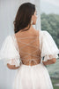 Load image into Gallery viewer, Modest Tulle White Graduation Dress with Lace-up Back