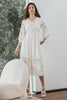 Load image into Gallery viewer, Tea-Length Lace White Graduation Dress with Long Sleeves