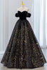 Load image into Gallery viewer, Black Strapless Sparkly Quinceanera Dresses with Removable Sleeves