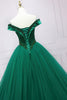 Load image into Gallery viewer, Green Off the Shoulder Quinceanera Dress with Beading