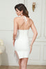 Load image into Gallery viewer, White Halter Neck Mini Graduation Dress with Tassel