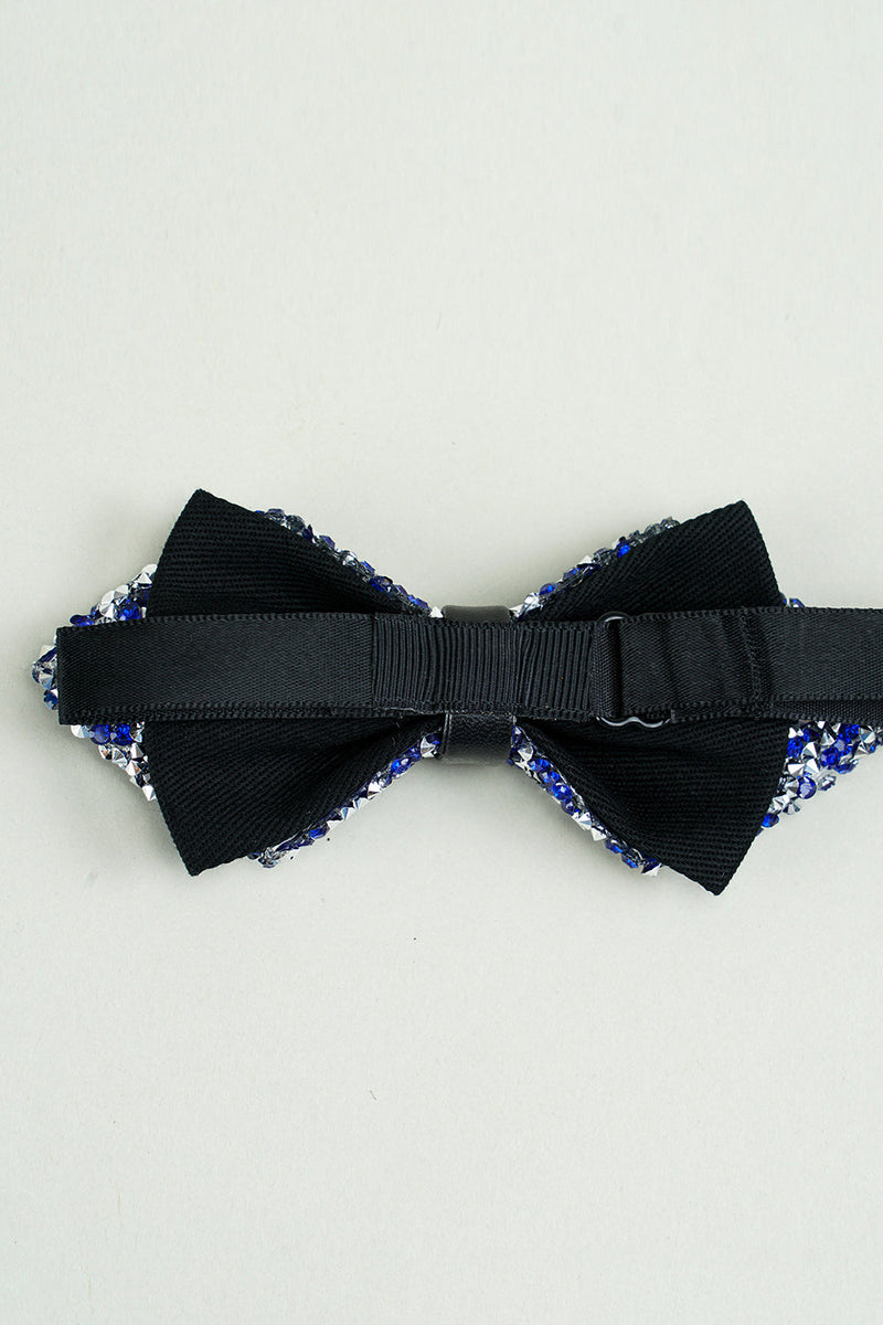 Load image into Gallery viewer, Black Rhinestones Adjustable Party Bow Ties