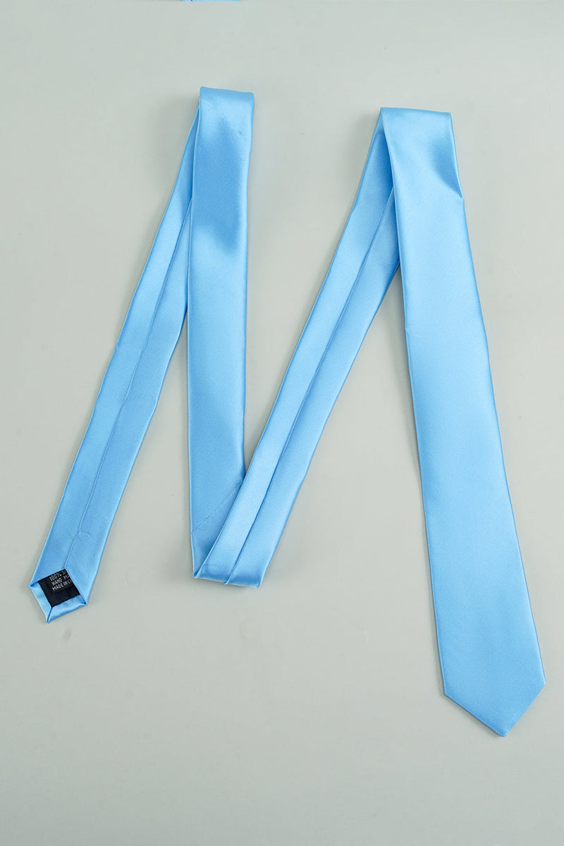 Load image into Gallery viewer, Blue Solid Formal Tie For Men