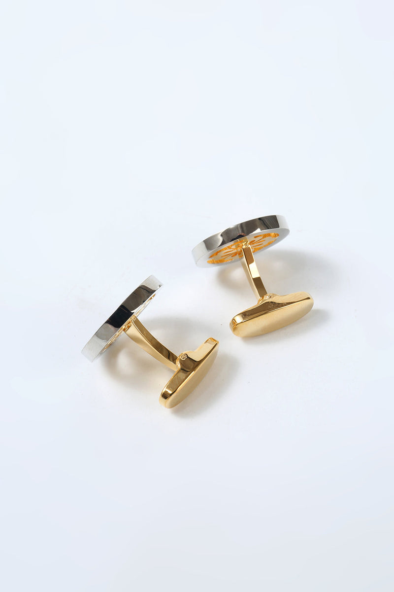 Load image into Gallery viewer, Golden Tuxedo Cufflinks for Men