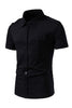 Load image into Gallery viewer, Black Slim Fit Short Sleeves Tops for Men