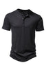 Load image into Gallery viewer, Button Black Summer Short Sleeves Tops for Men