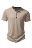 Load image into Gallery viewer, Button Black Summer Short Sleeves Tops for Men