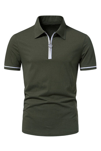 Casual Summer Short Sleeves Men's Tops with Zipper