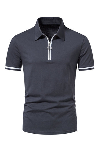 Casual Summer Short Sleeves Men's Tops with Zipper