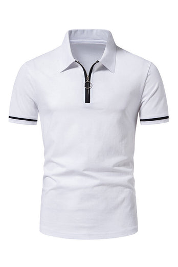 Casual Summer Short Sleeves Men's Tops with Zipper