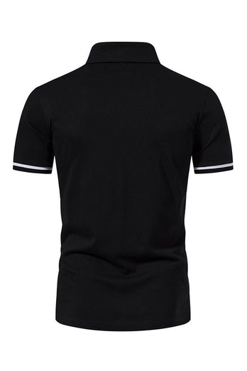 Casual Summer Short Sleeves Men's Tops with Zipper