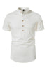 Load image into Gallery viewer, Slim Fit White Buttons Summer Men&#39;s Tops