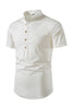 Load image into Gallery viewer, Slim Fit White Buttons Summer Men&#39;s Tops