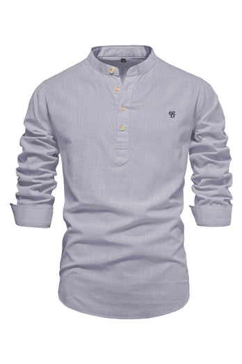 Long Sleeves Black Casual Men's Shirt