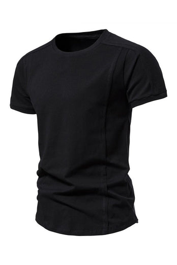 Slim Fit Black Summer Men's T-shirt