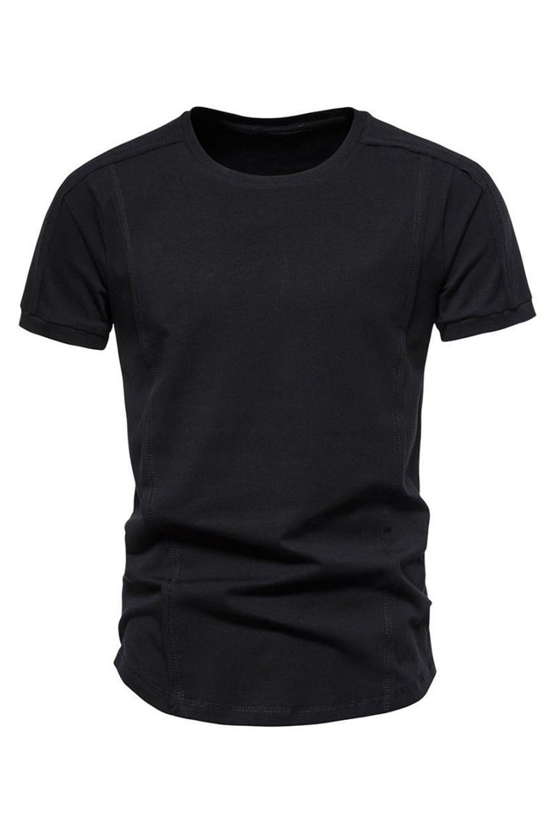 Load image into Gallery viewer, Slim Fit Black Summer Men&#39;s T-shirt