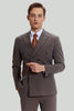 Load image into Gallery viewer, Coffee Pinstripe 3 Piece Men&#39;s Prom Suits