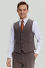 Load image into Gallery viewer, Coffee Pinstripe 3 Piece Men&#39;s Prom Suits