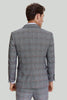 Load image into Gallery viewer, Grey Plaid Wide Peak Lapel 3 Piece Single Breasted Men&#39;s Suits