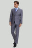 Load image into Gallery viewer, Grey Men&#39;s 3 Piece Notched Lapel Prom Suits