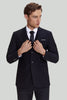 Load image into Gallery viewer, Black Three Piece Suit for Men with Notched Lapel