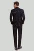 Load image into Gallery viewer, Men&#39;s Black 3-piece Jacquard Jacket Vest Pants Suit