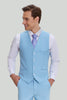 Load image into Gallery viewer, Sky Blue 3 Piece Notched Lapel Men&#39;s Modern Fit Suit