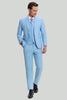 Load image into Gallery viewer, Sky Blue 3 Piece Notched Lapel Men&#39;s Modern Fit Suit