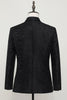 Load image into Gallery viewer, Black Jacquard Satin Notched Lapel Men&#39;s Blazer