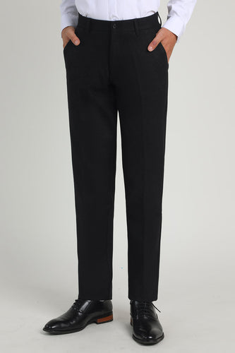 Black Straight Leg Men's Suits Pants