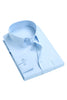 Load image into Gallery viewer, Men&#39;s Light Blue Collar Solid Long Sleeves Dress Shirt