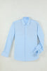 Load image into Gallery viewer, Men&#39;s Light Blue Collar Solid Long Sleeves Dress Shirt