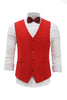 Load image into Gallery viewer, Red Single Breasted Shawl Lapel Men&#39;s Suit Vest