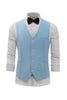 Load image into Gallery viewer, Light Blue Single Breasted Shawl Lapel Men&#39;s Suit Vest