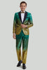 Load image into Gallery viewer, Gold Green Men&#39;s 2 Piece Notched Lapel Sequins Suits