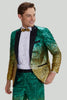 Load image into Gallery viewer, Gold Green Men&#39;s 2 Piece Notched Lapel Sequins Suits