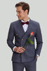 Load image into Gallery viewer, Men&#39;s 3 Piece Pinstripe Grey Suit