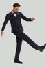 Load image into Gallery viewer, Men&#39;s 3 Piece Pinstripe Dark Grey Suit